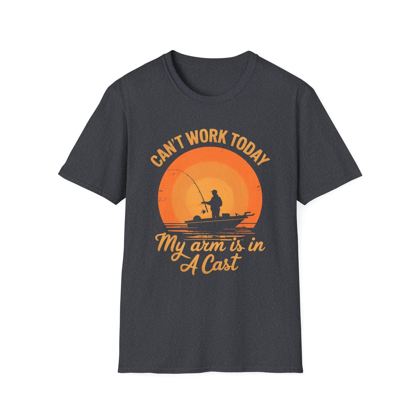 Can't Work Today My Arm is in a Cast Funny Fishing T-Shirt