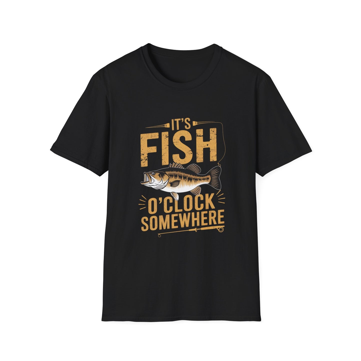 It's Fish-O-Clock Somewhere Funny Fishing Shirt