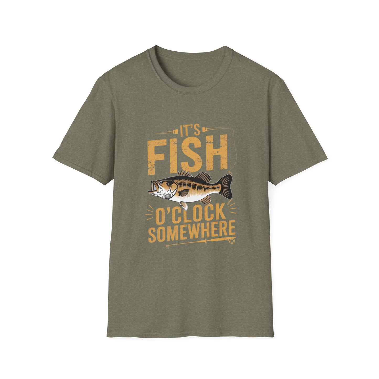 It's Fish-O-Clock Somewhere Funny Fishing Shirt