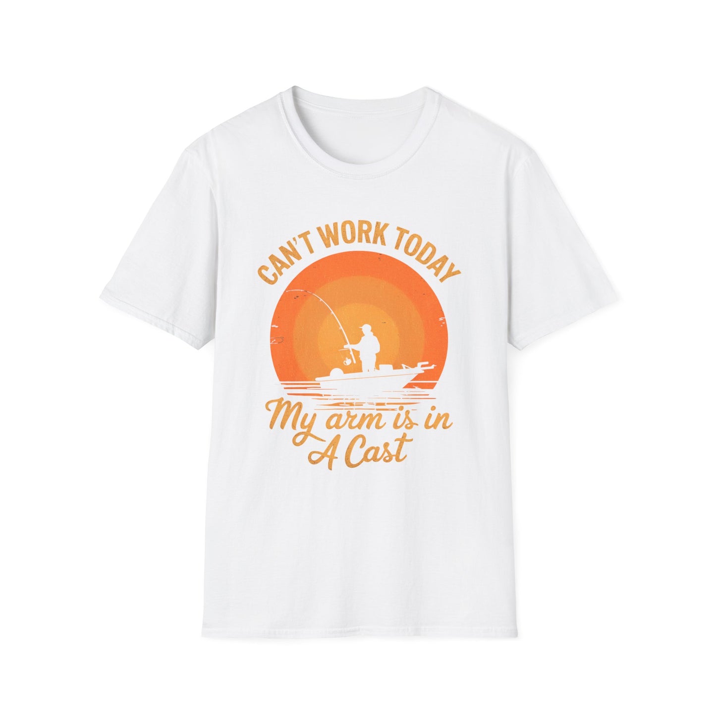 Can't Work Today My Arm is in a Cast Funny Fishing T-Shirt