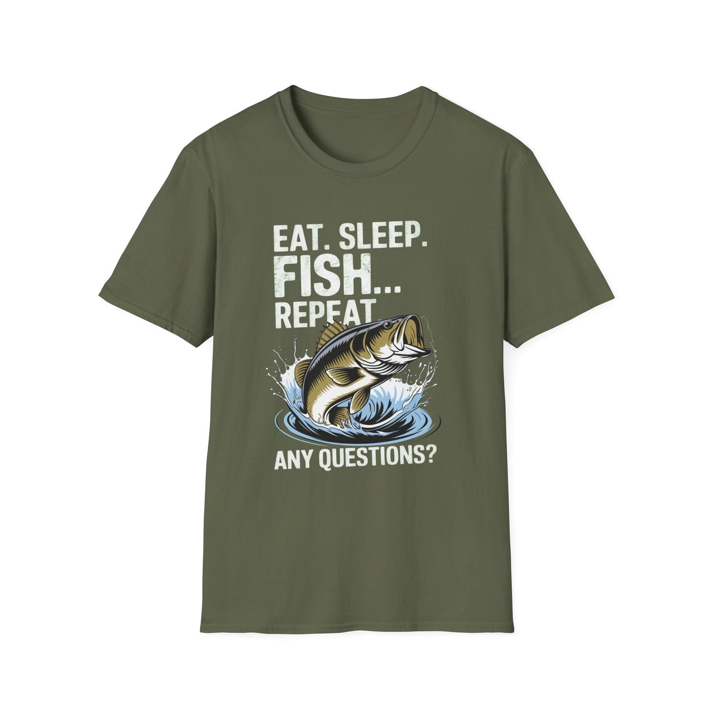 Eat Sleep Fish Repeat Funny Fishing Shirt T-Shirt