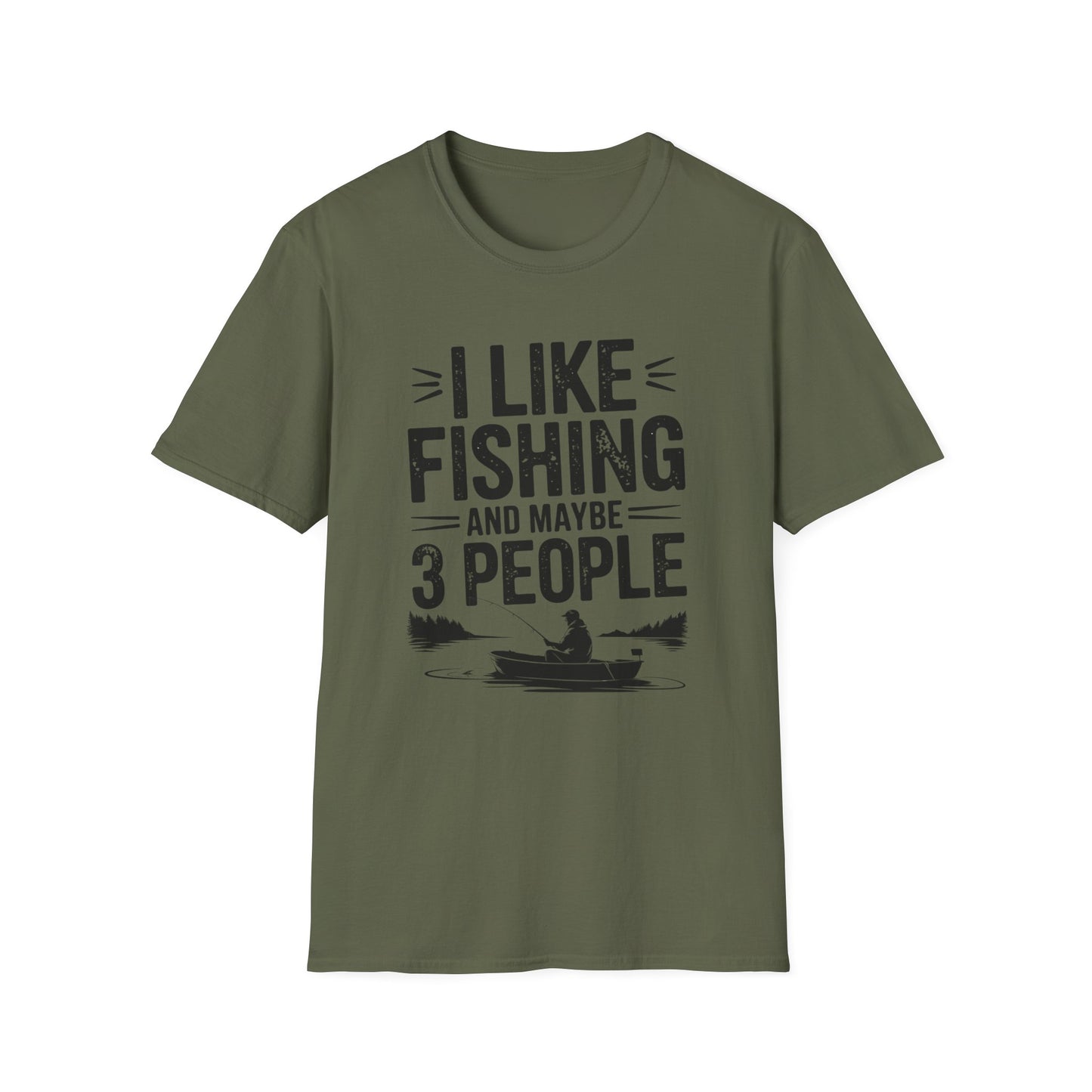 I Like Fishing and Maybe 3 People Funny Fishing T-Shirt