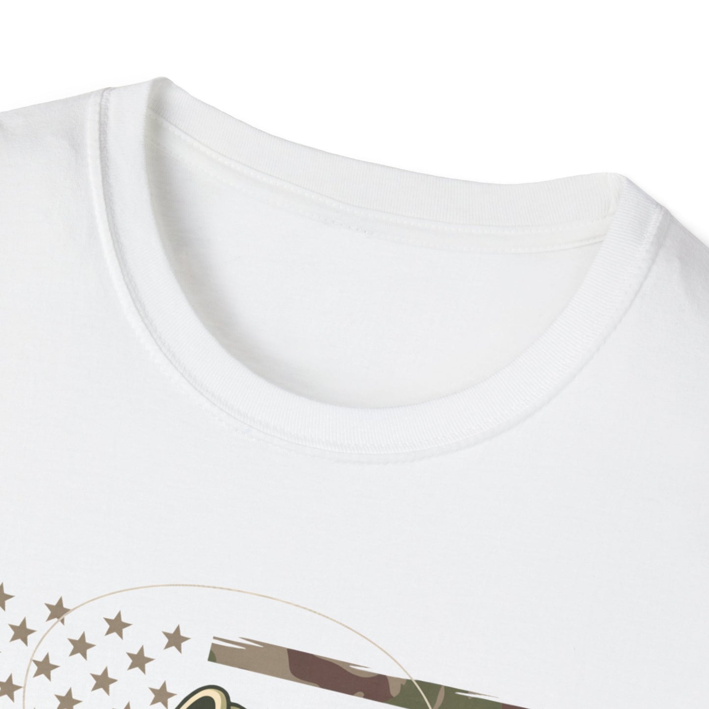 Camouflage US American Flag Bass Fishing T-Shirt