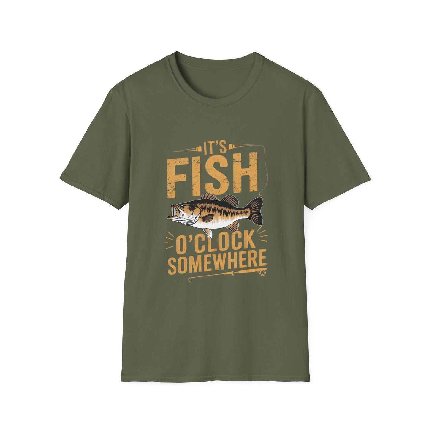 It's Fish-O-Clock Somewhere Funny Fishing Shirt