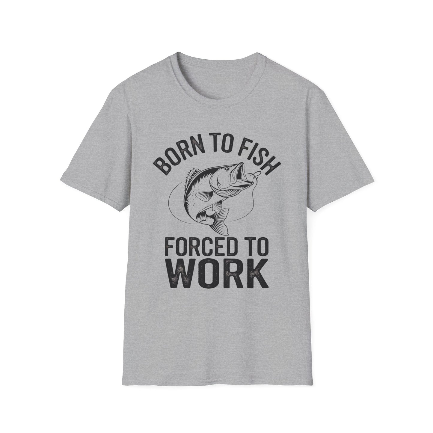 Born to Fish Forced to Work Funny Fishing Shirt