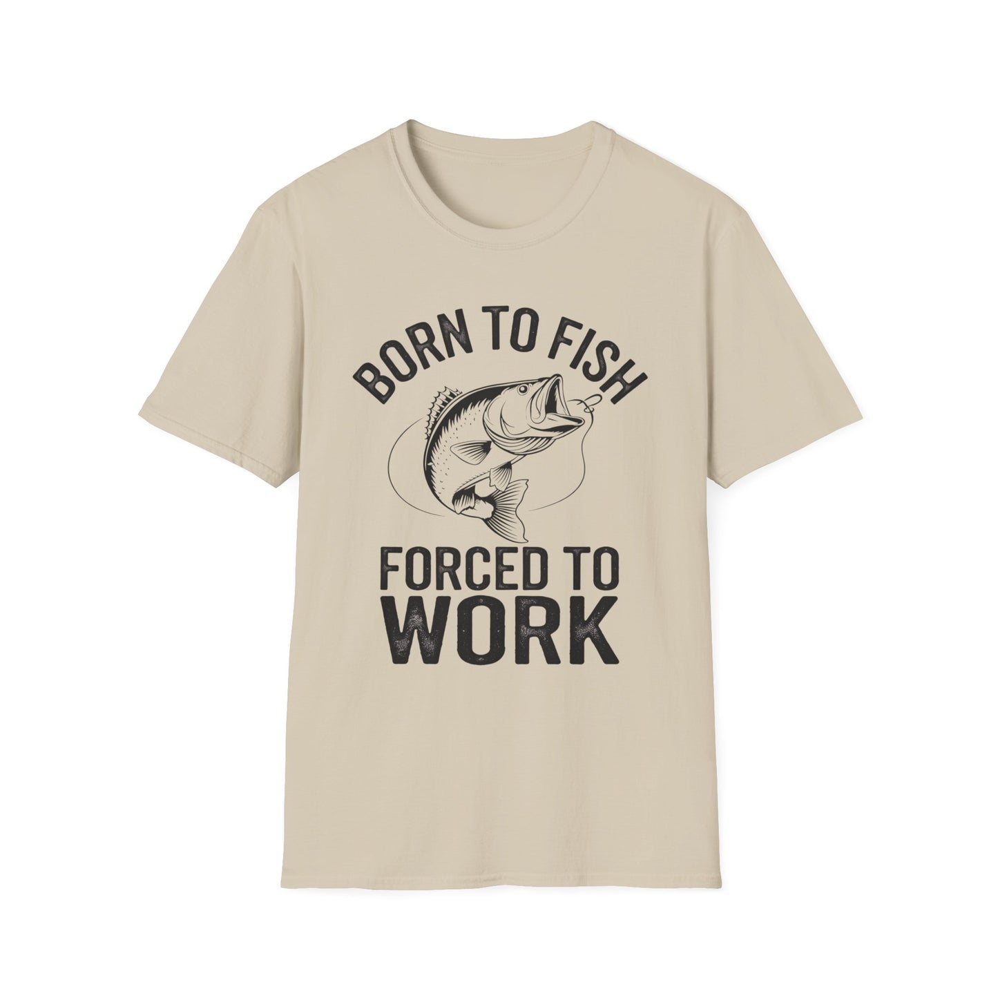 Born to Fish Forced to Work Funny Fishing Shirt